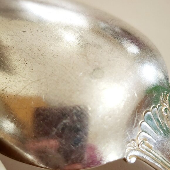 Priscilla 1900 by 1847 Rogers Bros Silverplate Serving Spoons 8.25" set of 2 - Picture 9 of 10